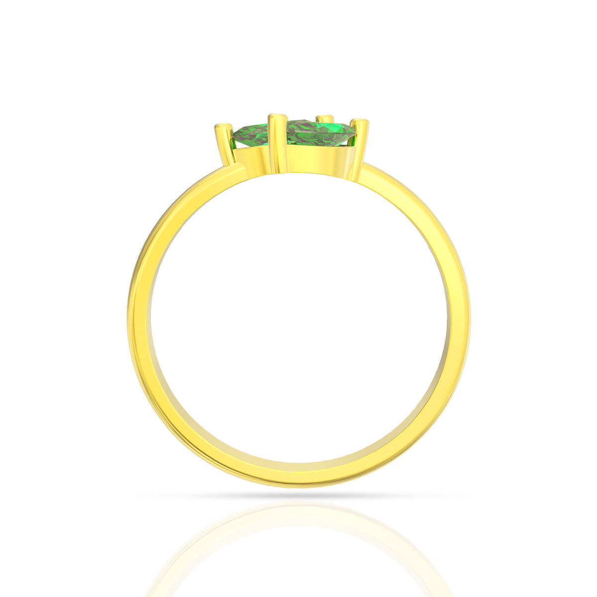 Alluring Jade Dazzle 18K Gold Ring