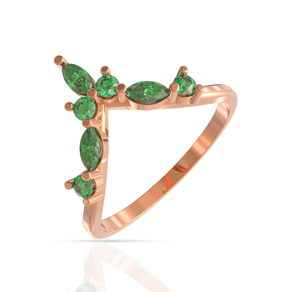 Verdant Glow 18k Gold Ring