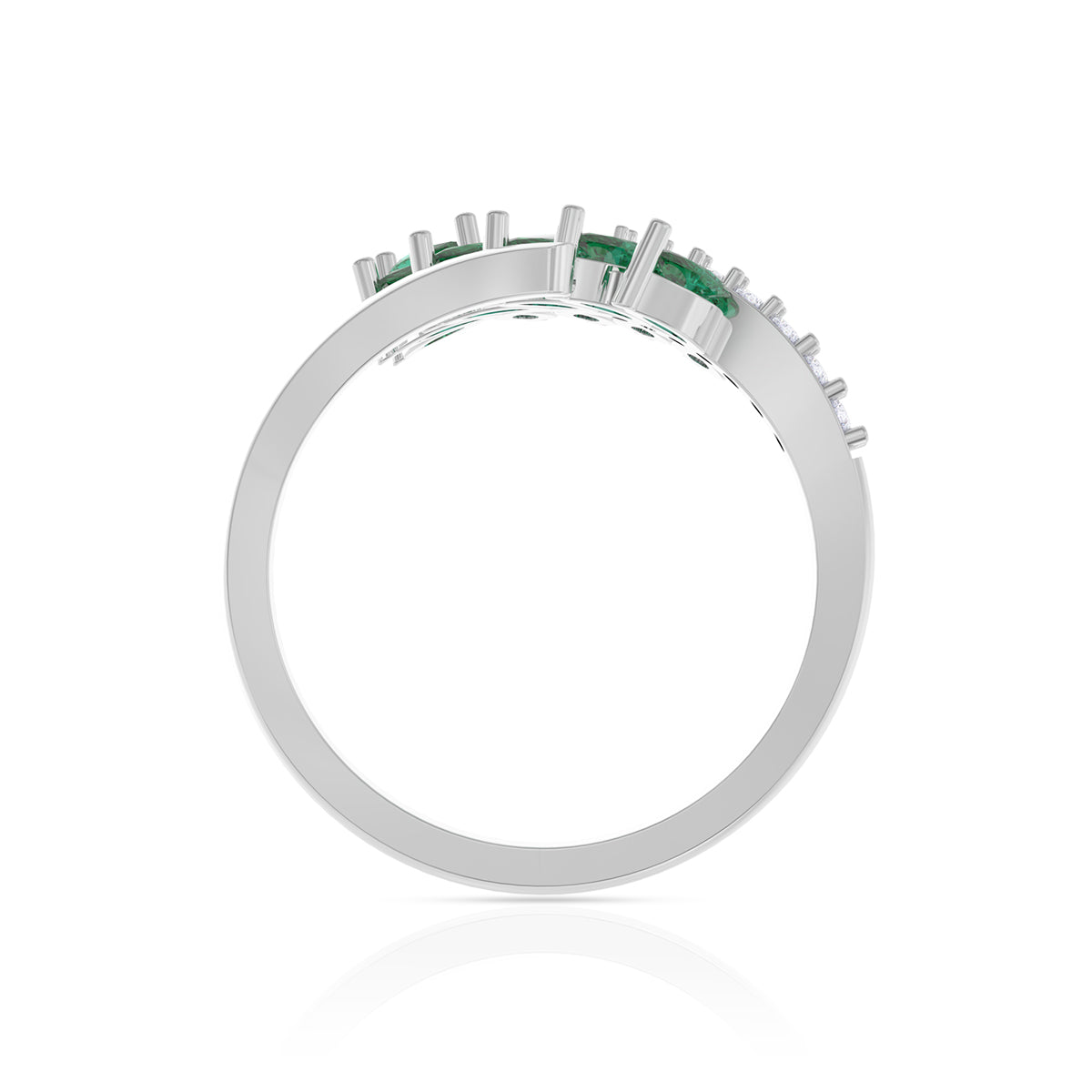 Verdant Shimmer 18K Gold Ring