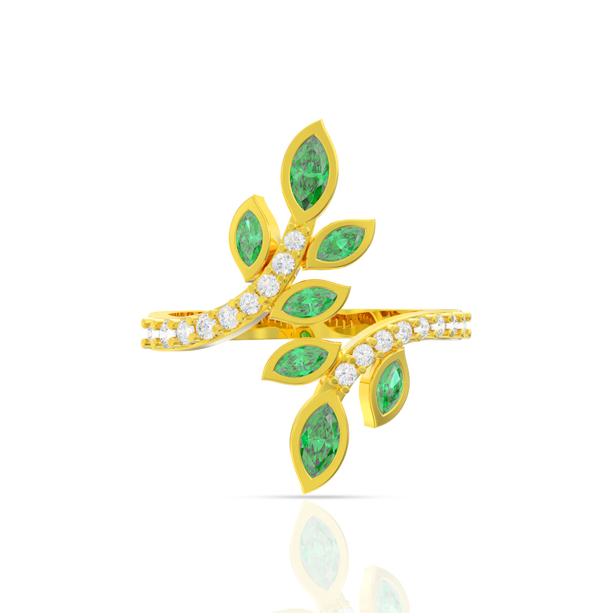Regal Green Shine Gold Ring 18K