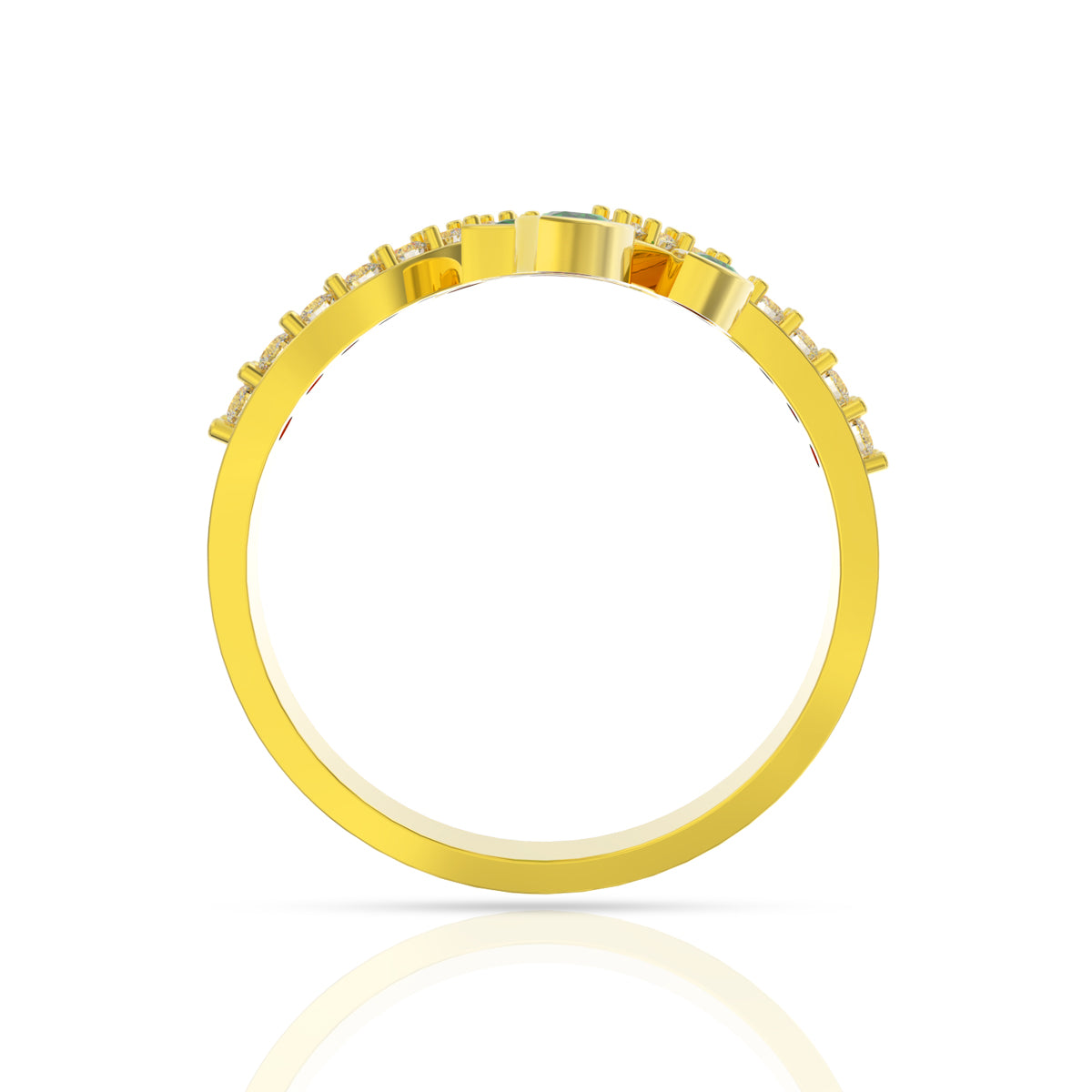 Regal Green Shine Gold Ring 18K