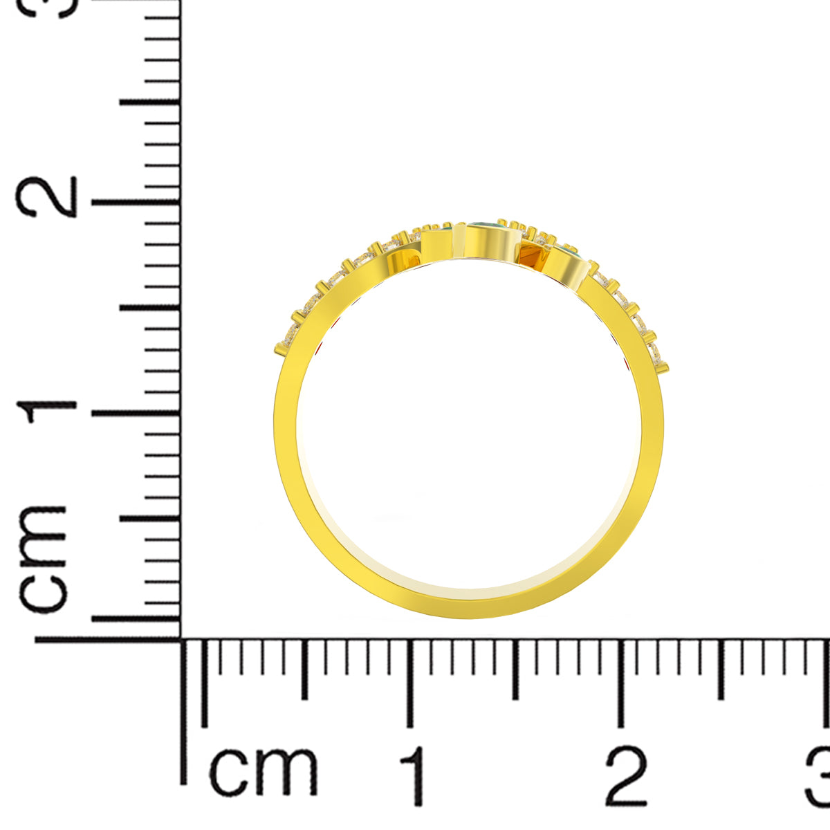 Regal Green Shine Gold Ring 18K