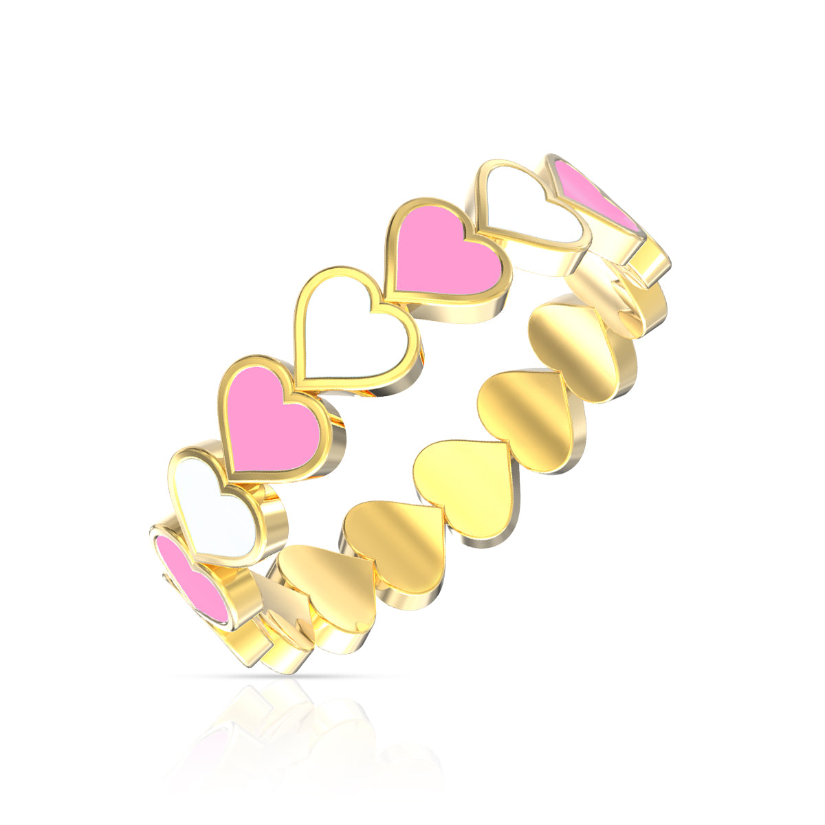 Blushing Heart 22K Gold Ring