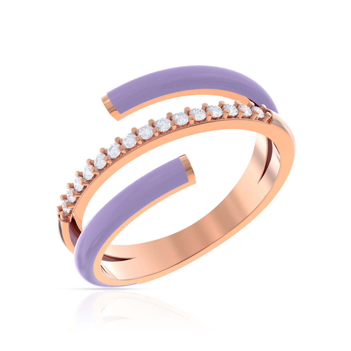 Lavendar Glow 18K Gold Ring