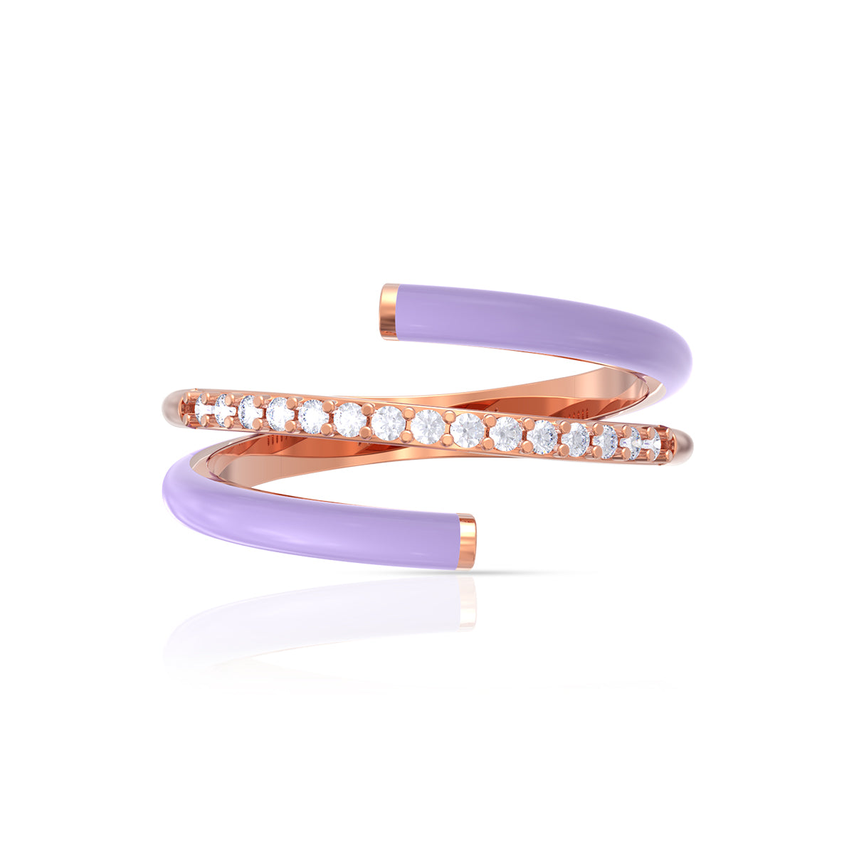 Lavendar Glow 18K Gold Ring
