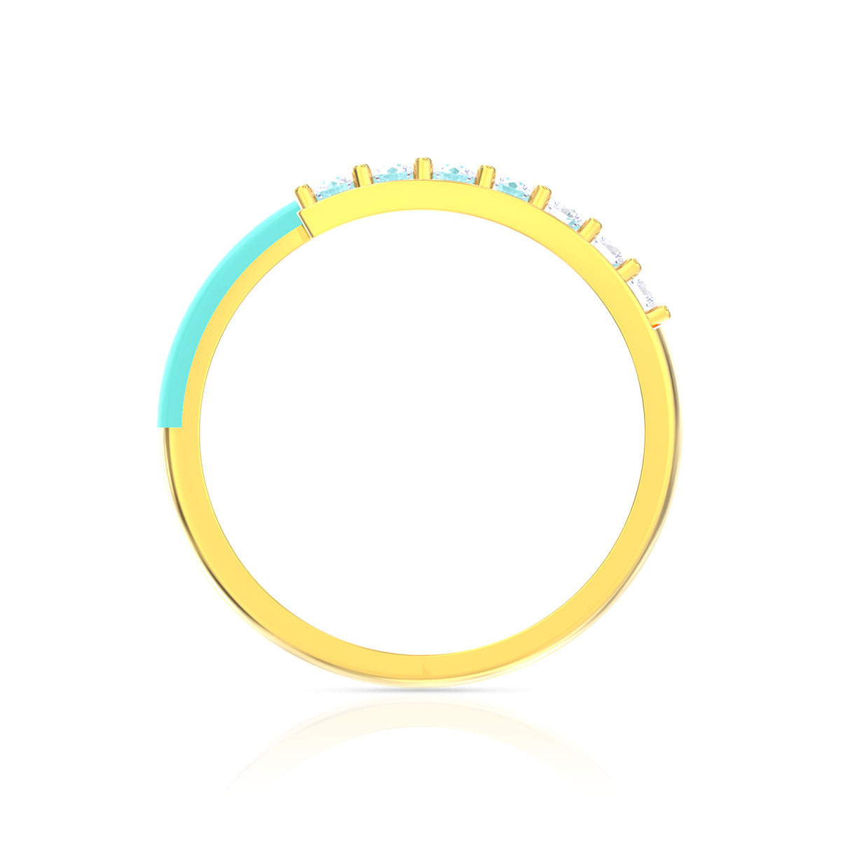 Aquamarine Dazzle 18K Gold Ring