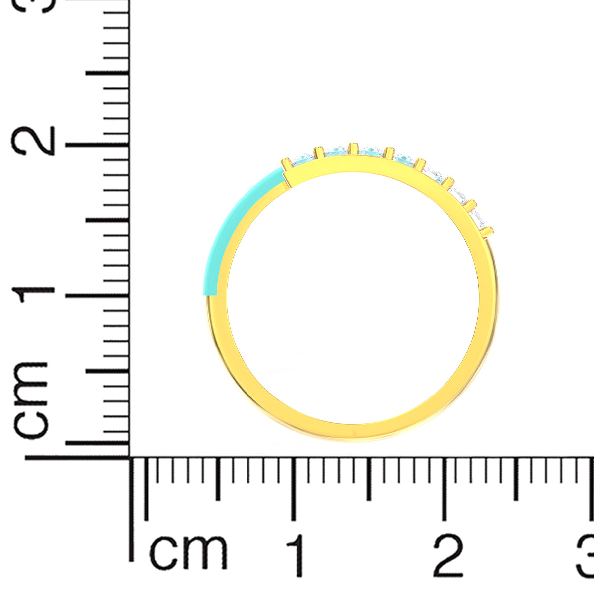 Aquamarine Dazzle 18K Gold Ring