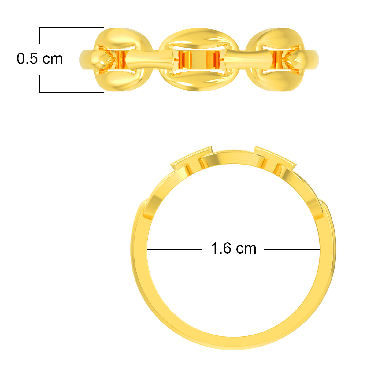 Elegant Ease 18K Gold Ring