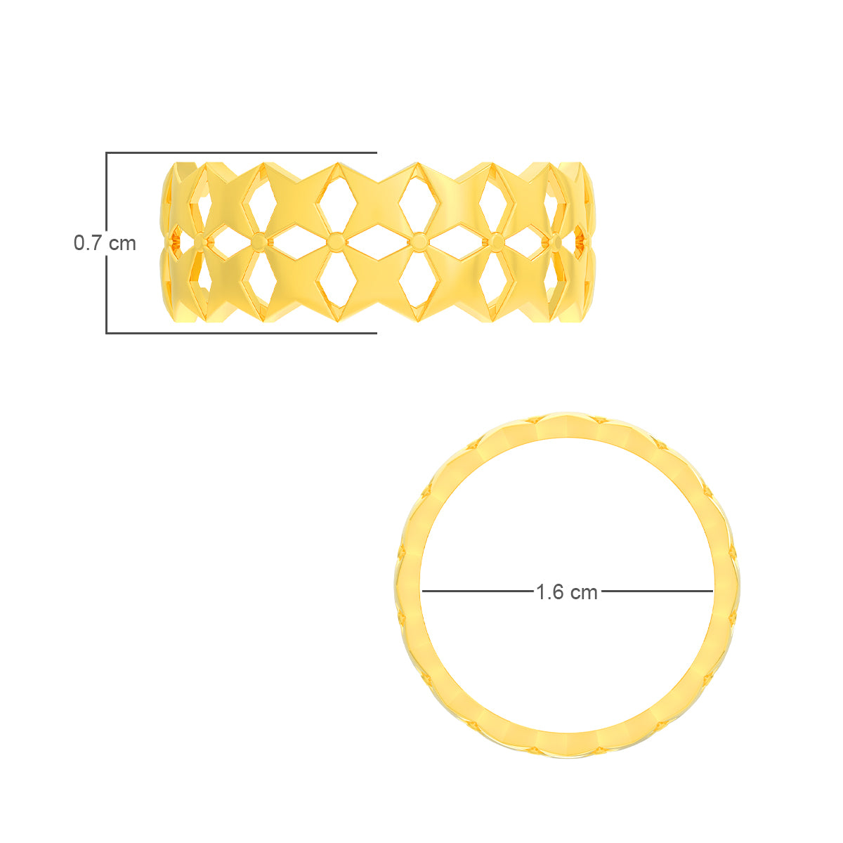 Precious Golden Radiance 22K Ring