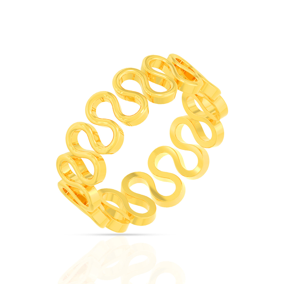 Enchanting Swirl 22K Gold Ring