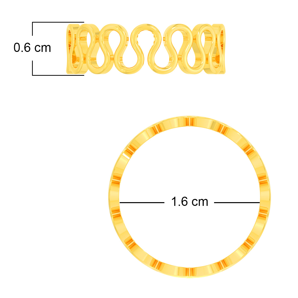 Enchanting Swirl 22K Gold Ring