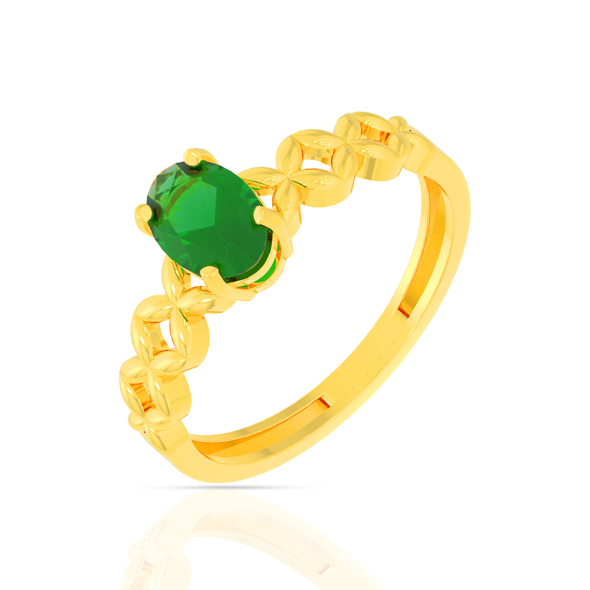 Soft Jade Glow 18K Gold Ring