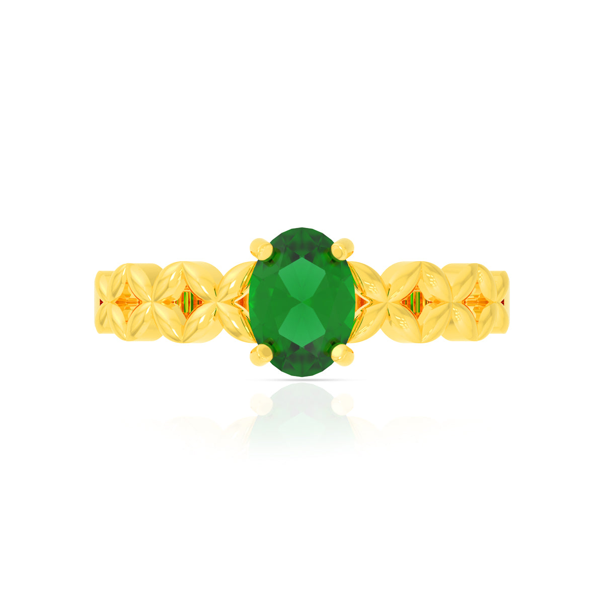 Soft Jade Glow 18K Gold Ring