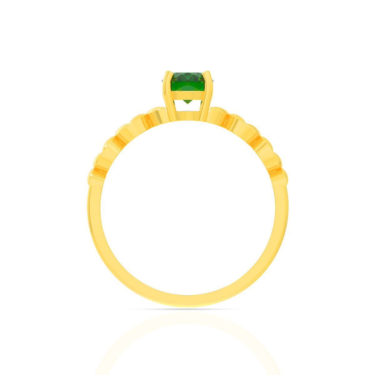 Soft Jade Glow 18K Gold Ring