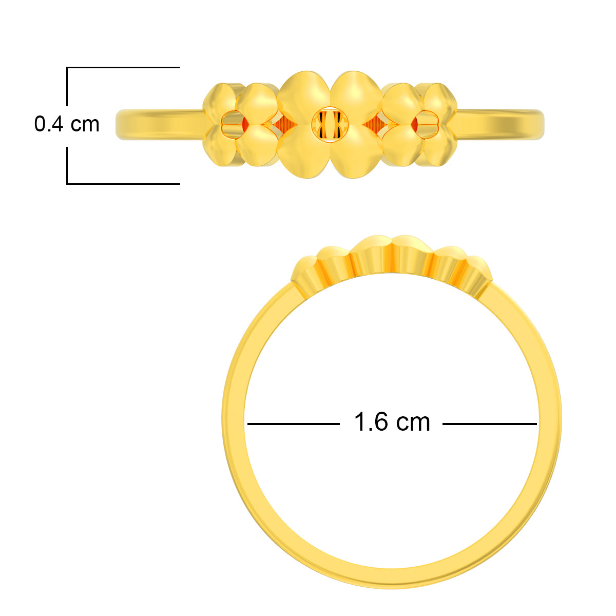 Serene Charm 18K Gold Ring