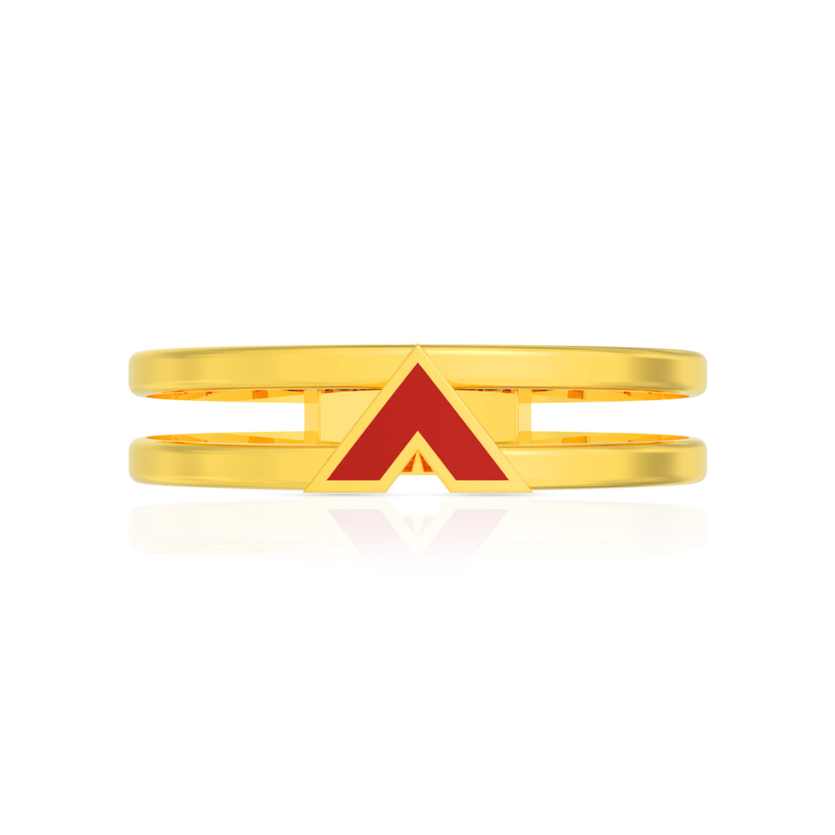Minimalist Ruby Glow 22K Gold Ring
