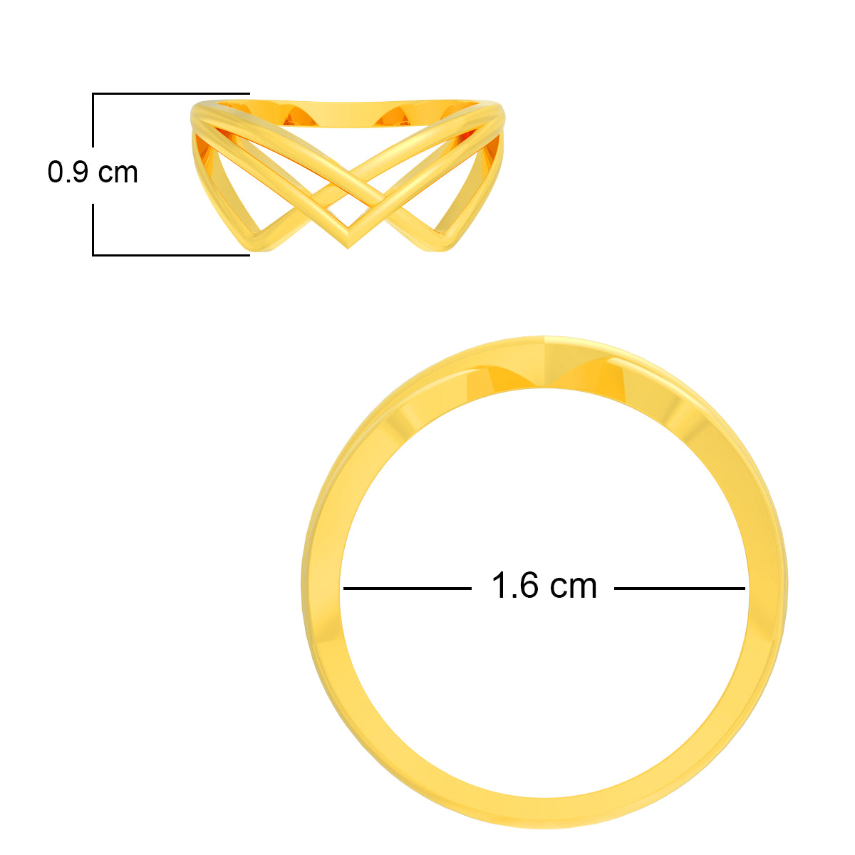 Graceful Curves Gold Ring