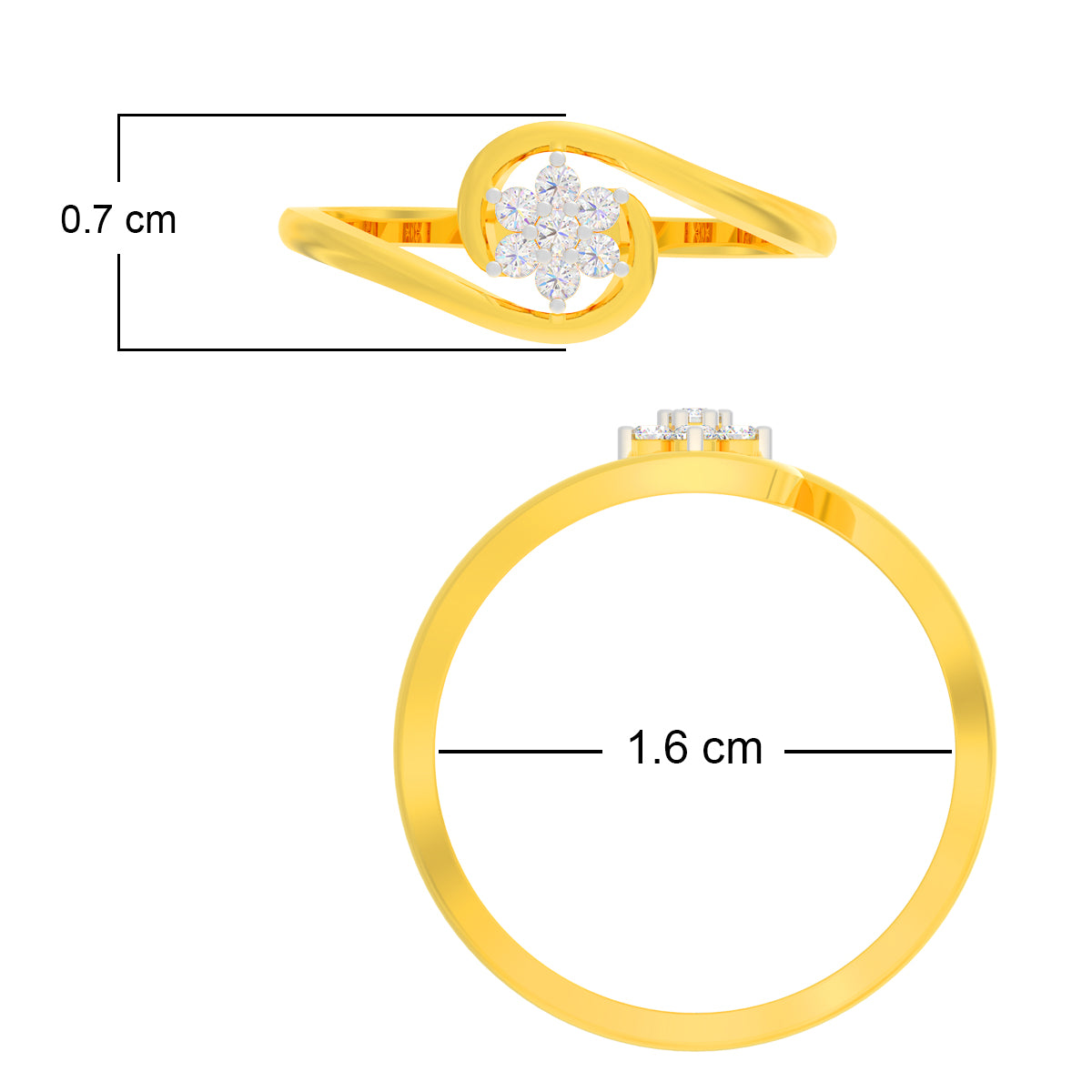 Petal Whirl Gold Ring