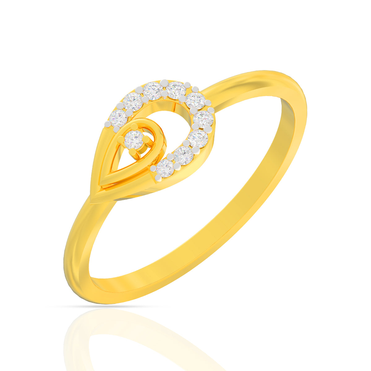 Petal Drop Gold Ring