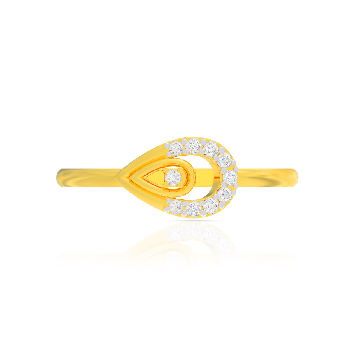 Petal Drop Gold Ring