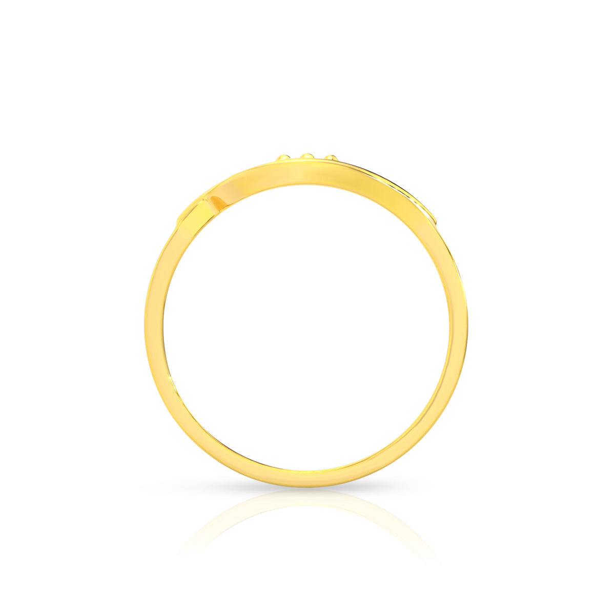 Modern Charm 22K Floral Gold Ring