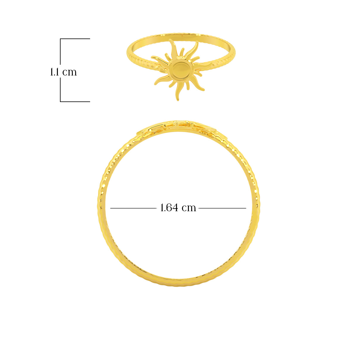 Sunburst Glow 14K Gold RIng