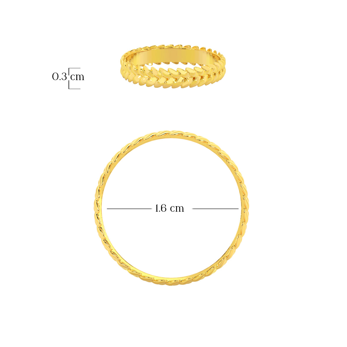 Elegant Novelty 18K Gold Band