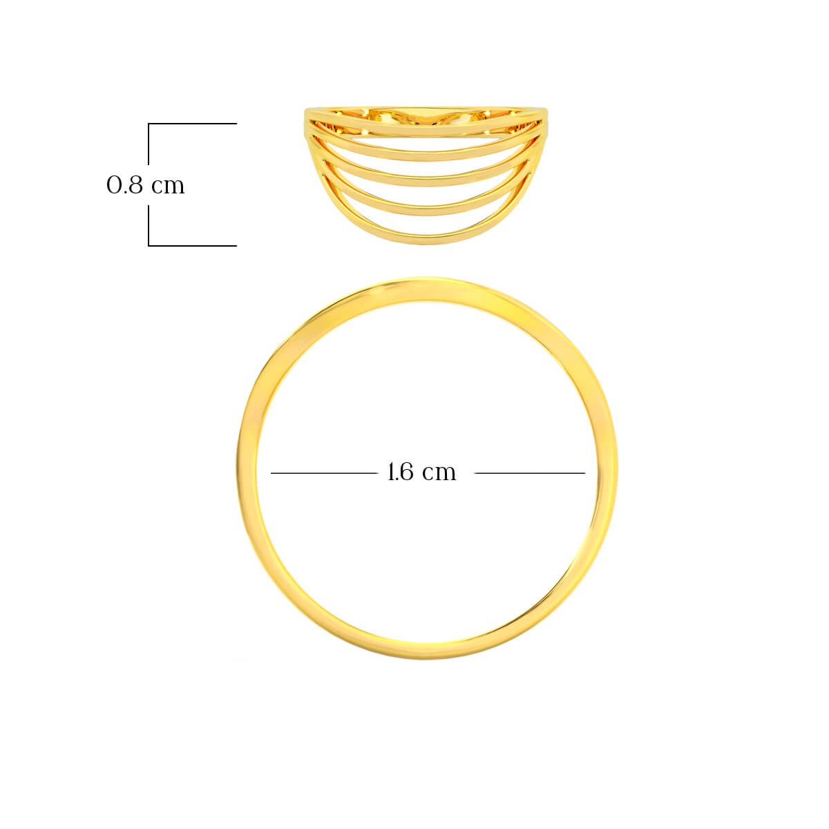 Modern Shine 22K Gold Ring