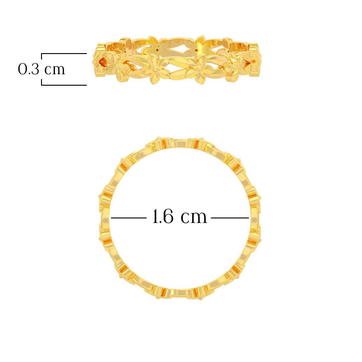 Riveting Glaze 22K Gold Ring