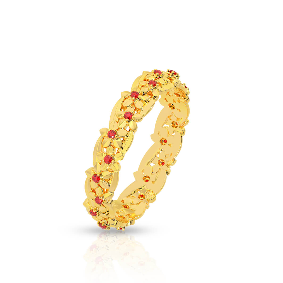 22K Mesmeric Bouquet Gold Women Ring