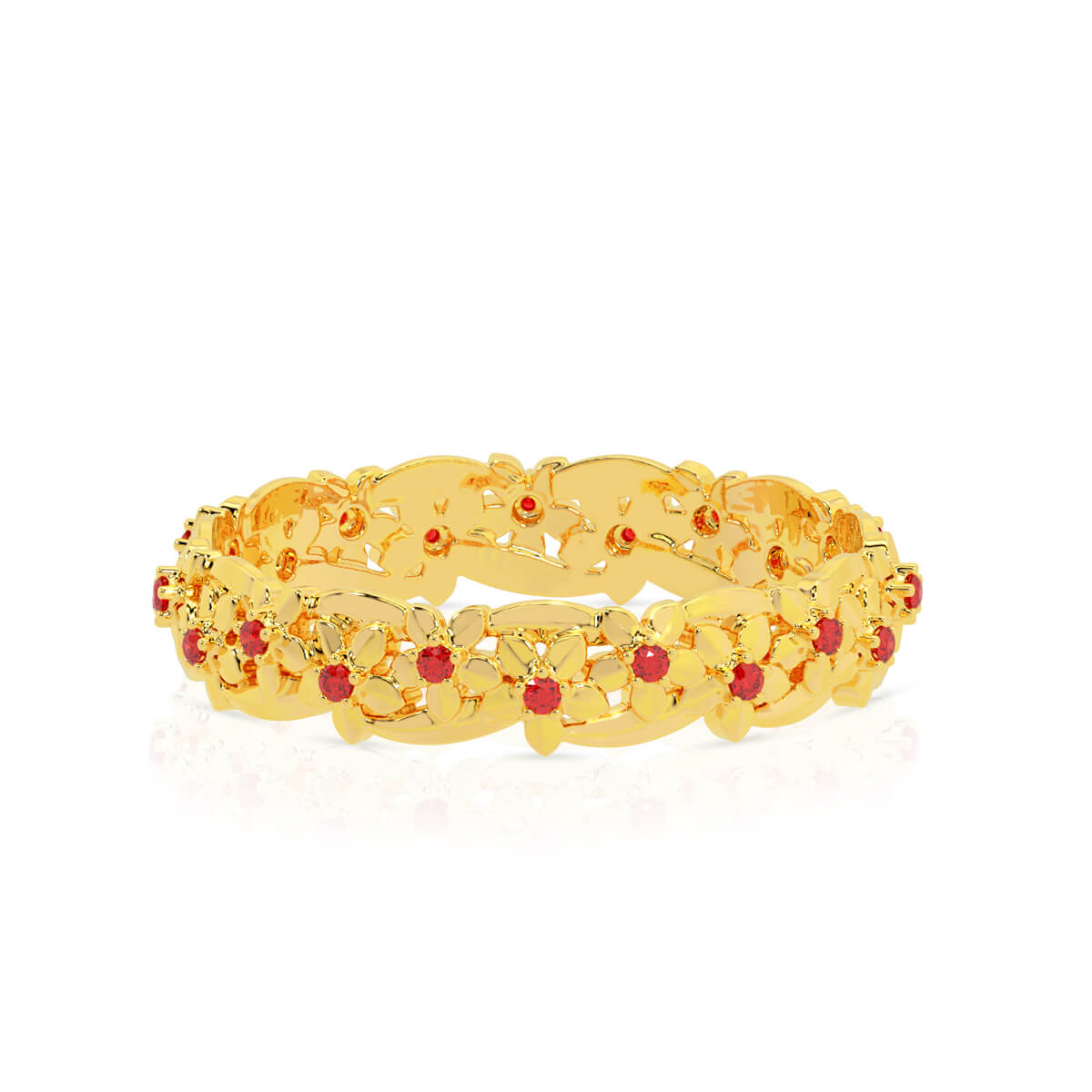 22K Mesmeric Bouquet Gold Women Ring