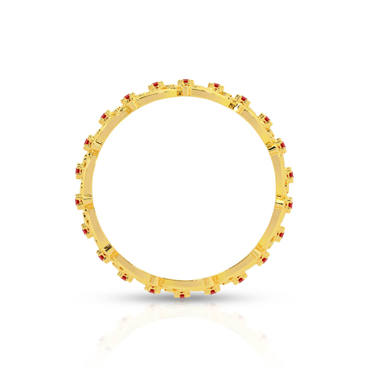 22K Mesmeric Bouquet Gold Women Ring