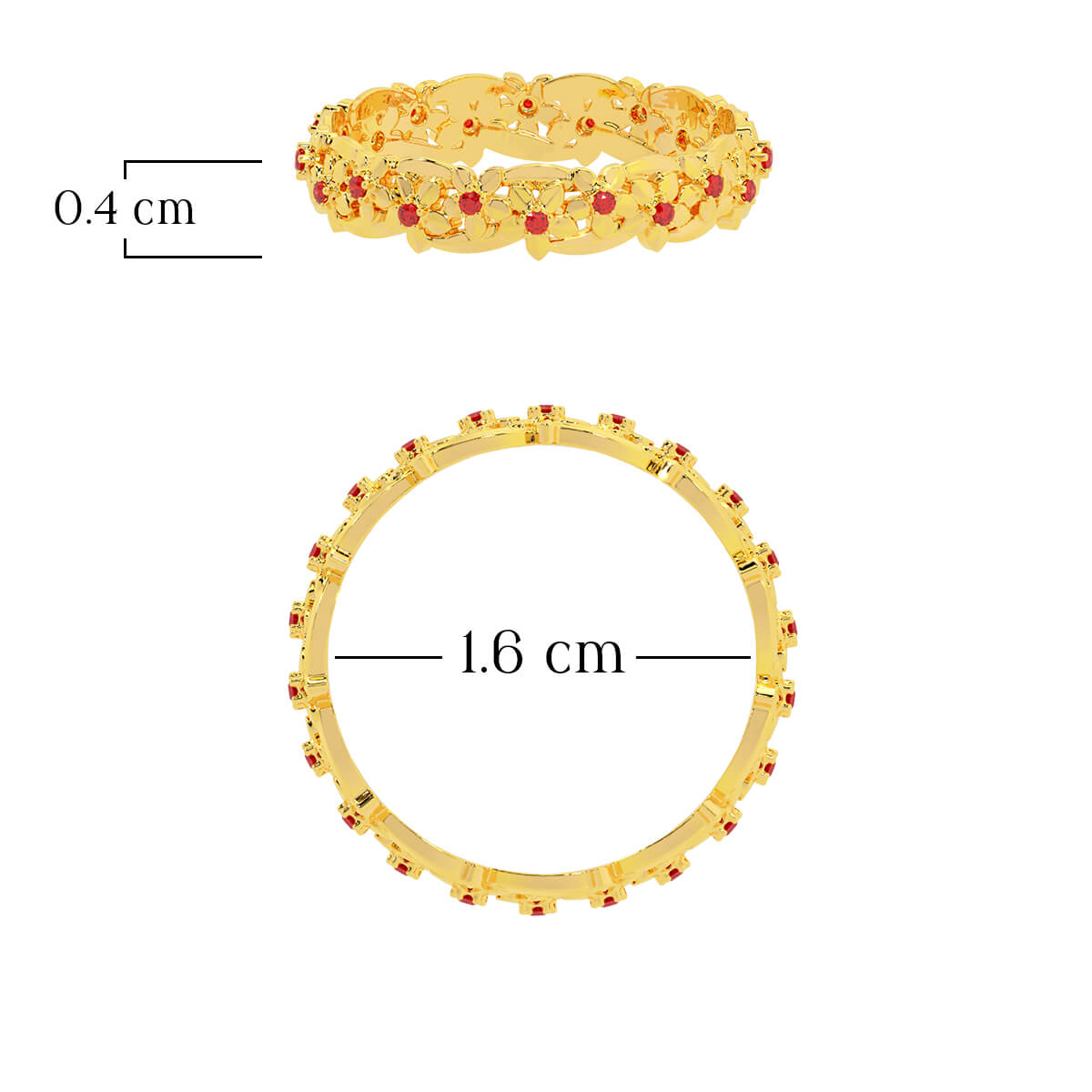 22K Mesmeric Bouquet Gold Women Ring