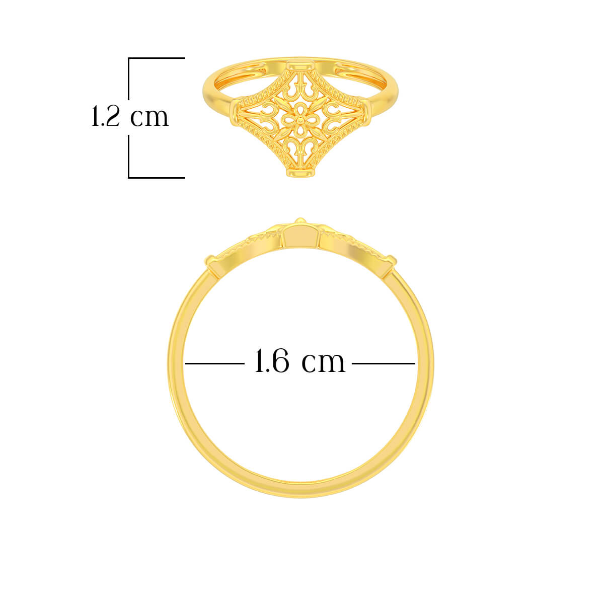 Polished Elegance 22K Gold Ring