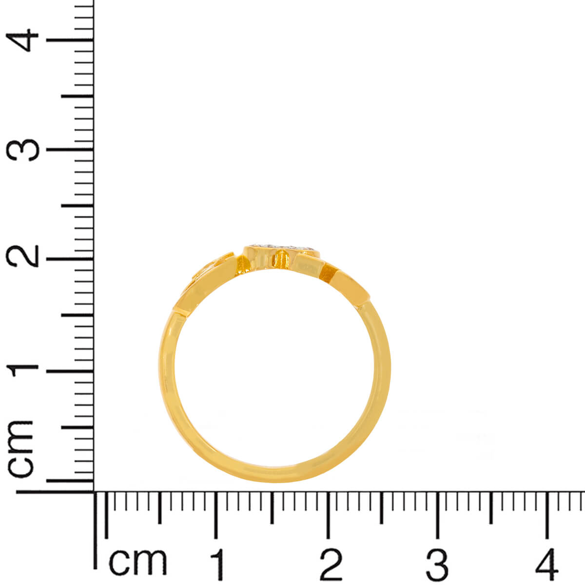 Dazzling Heart Gold Ring for Women