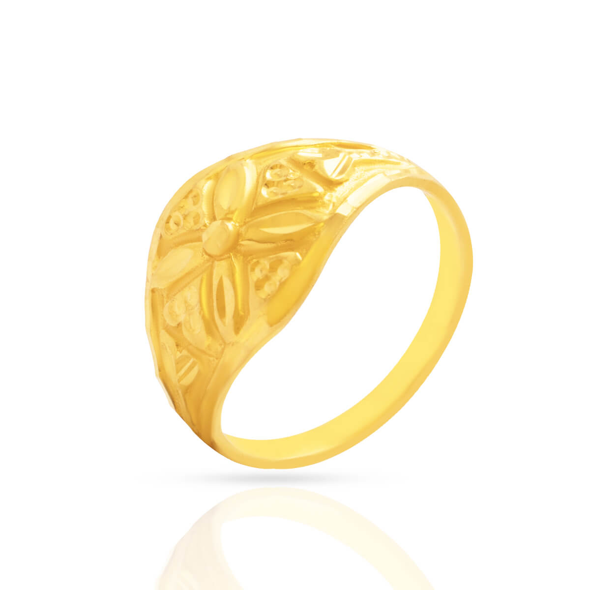 Exclusive Floral Motif Gold Women Ring