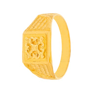 Refined Textured 22K Gold Men Ring