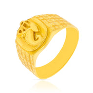 Exquisite Golden Ganesha Ring for Men 22K