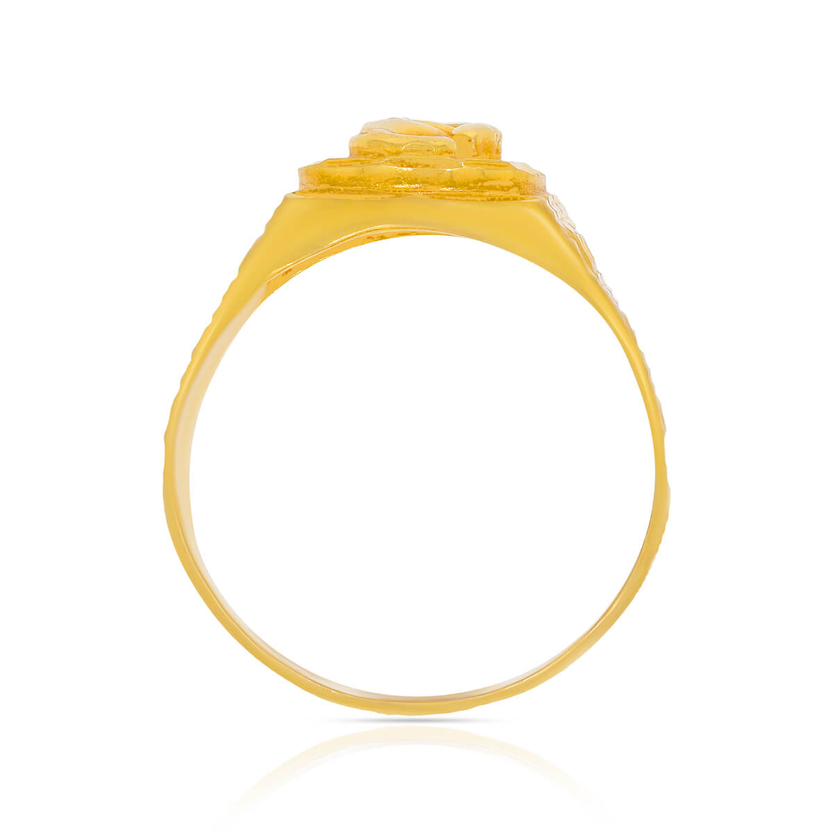 Exquisite Golden Ganesha Ring for Men 22K