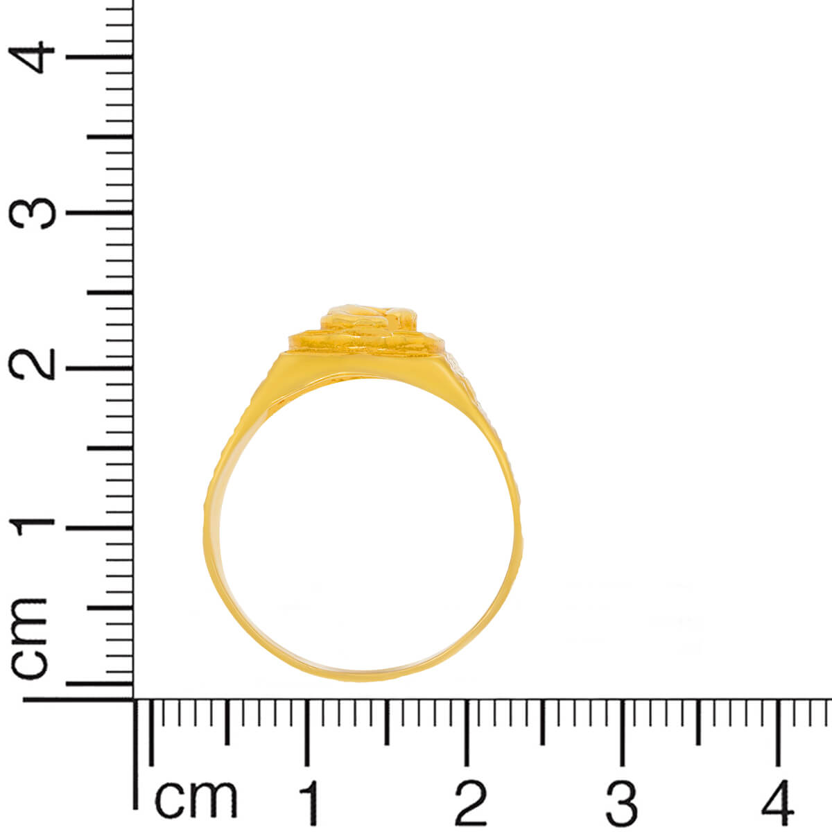 Exquisite Golden Ganesha Ring for Men 22K