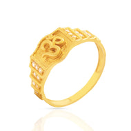 Elegantly Crafted Golden OM Ring for Men 22K