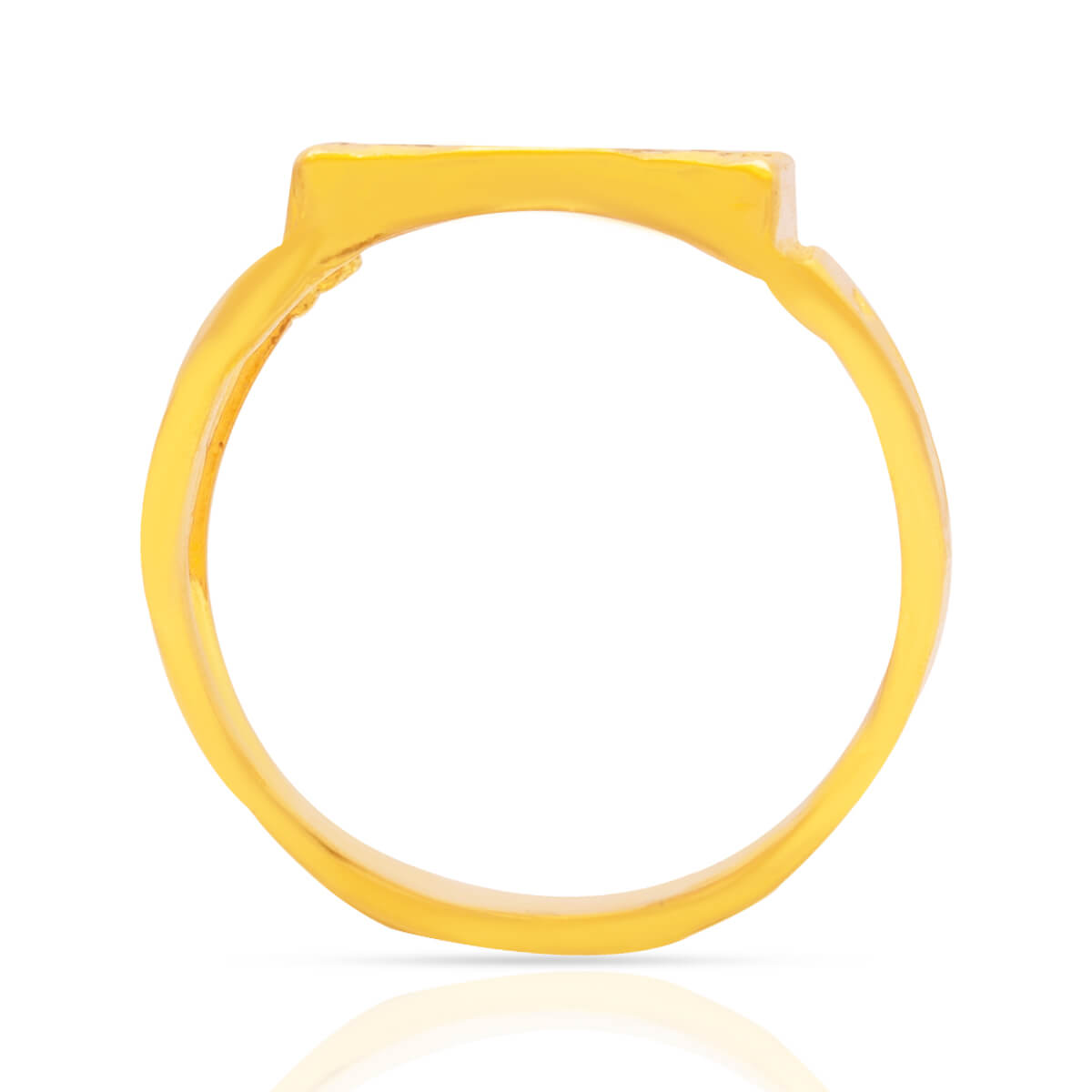 Rugged Matte 22K Gold Men Ring