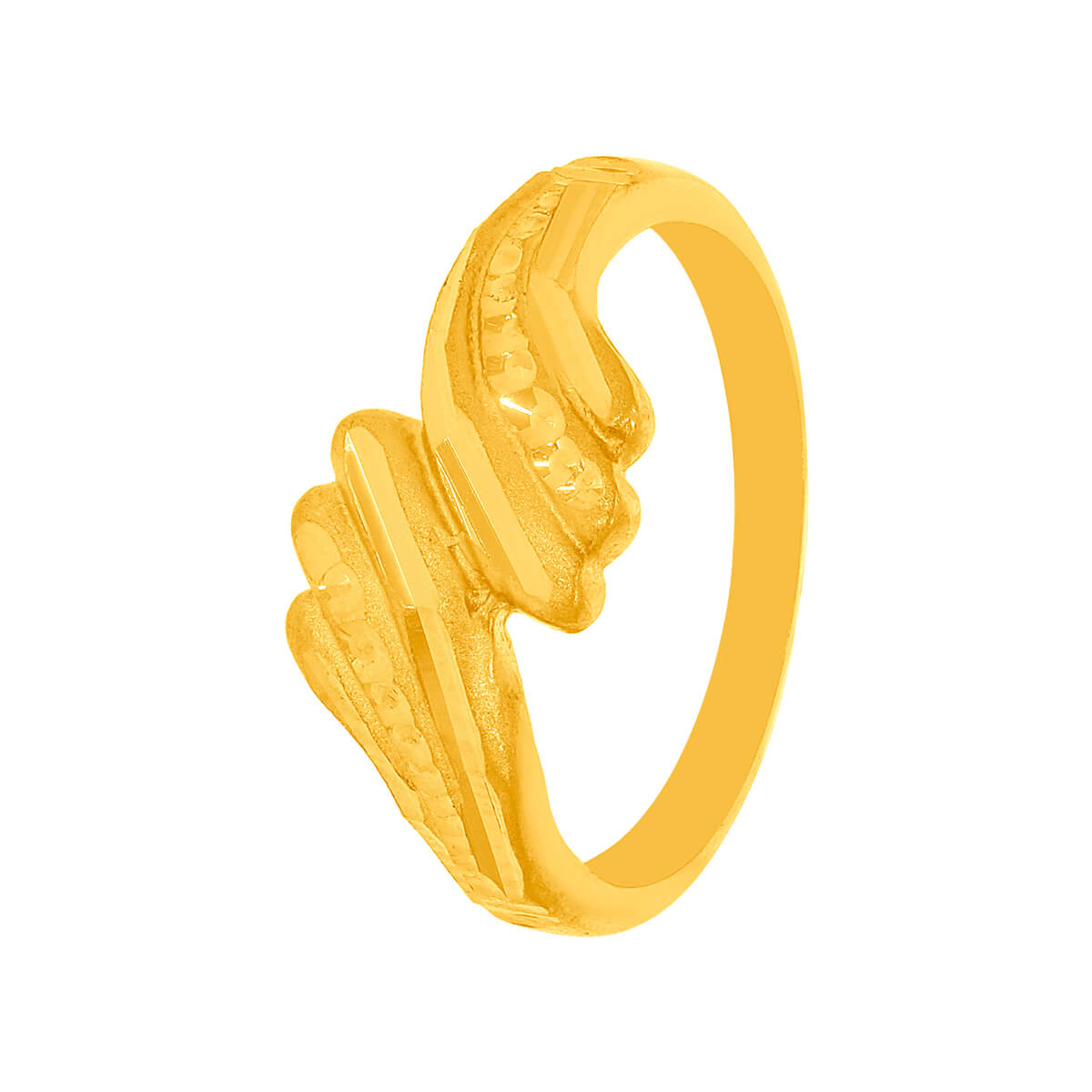 Modish Elegance Gold Ring