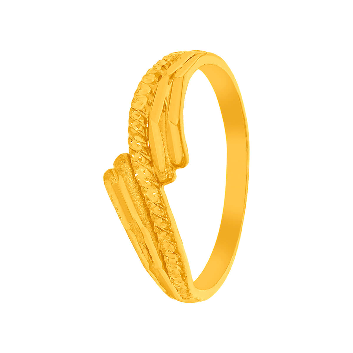 Golden Gleam Swirl Ring for Women