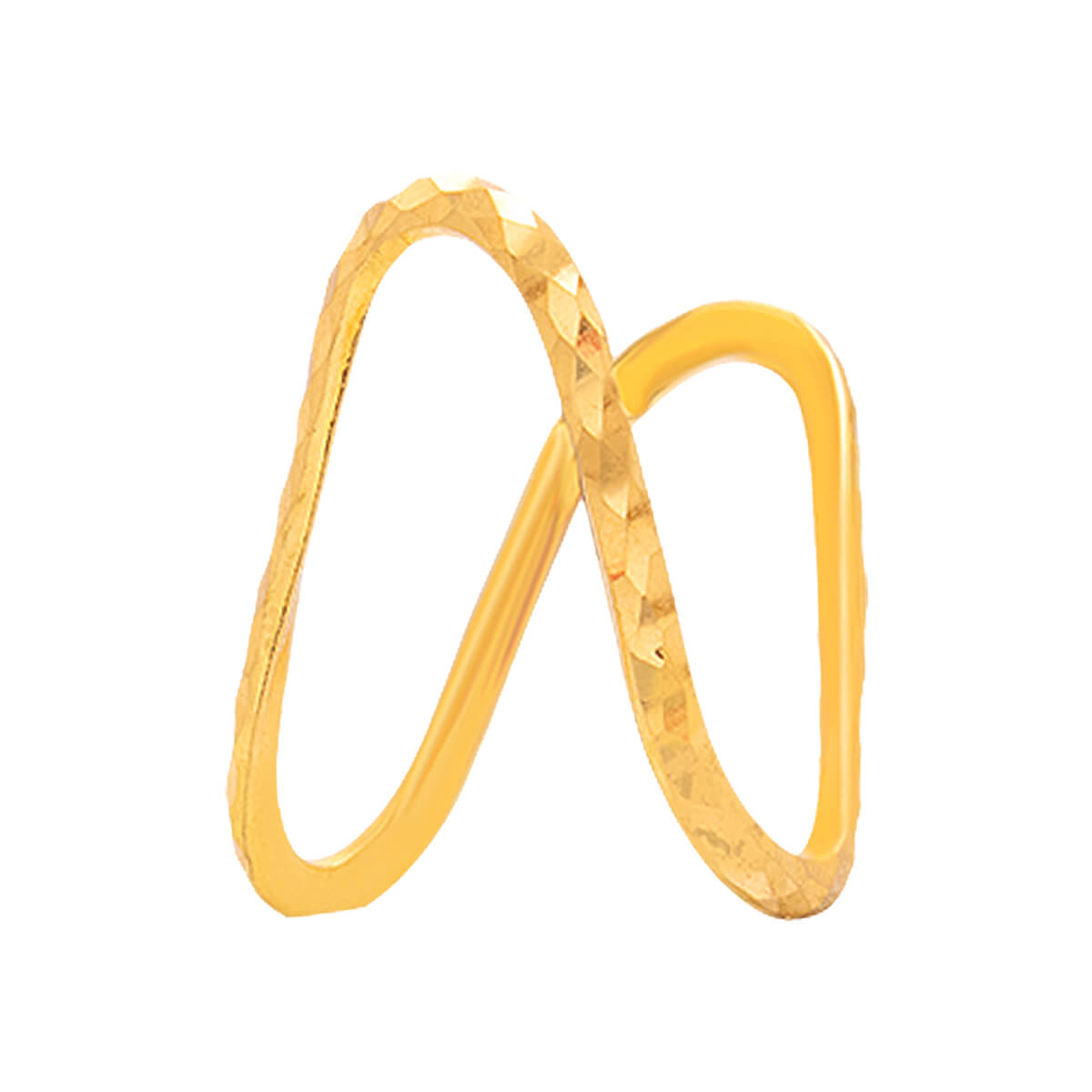 Modern Swirl Gold Ring for Women