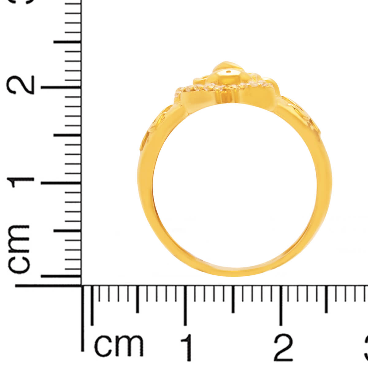 Elegantly Crafted Golden Ganesha Ring for Men 22K