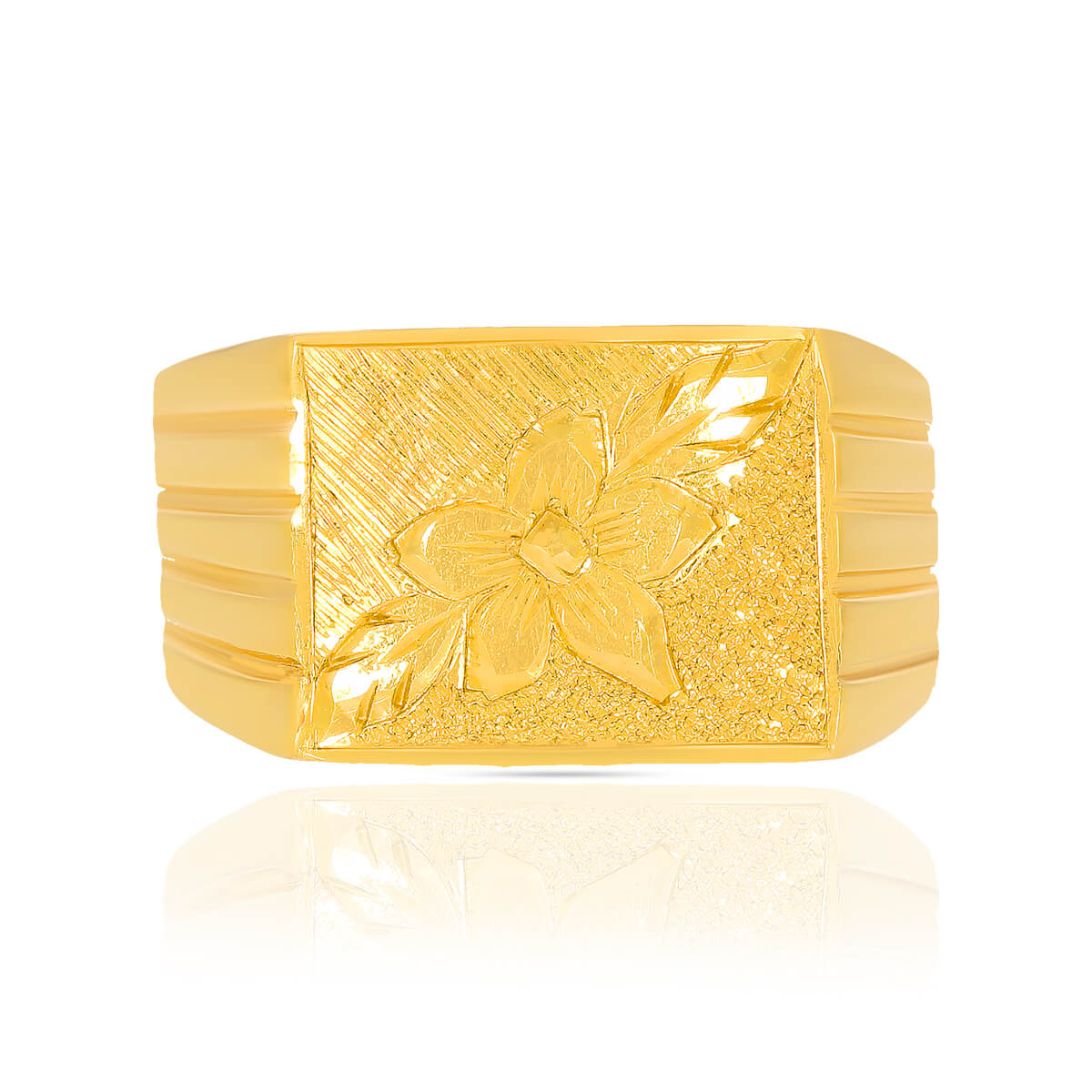 Polished Sauve 22K Gold Men Ring