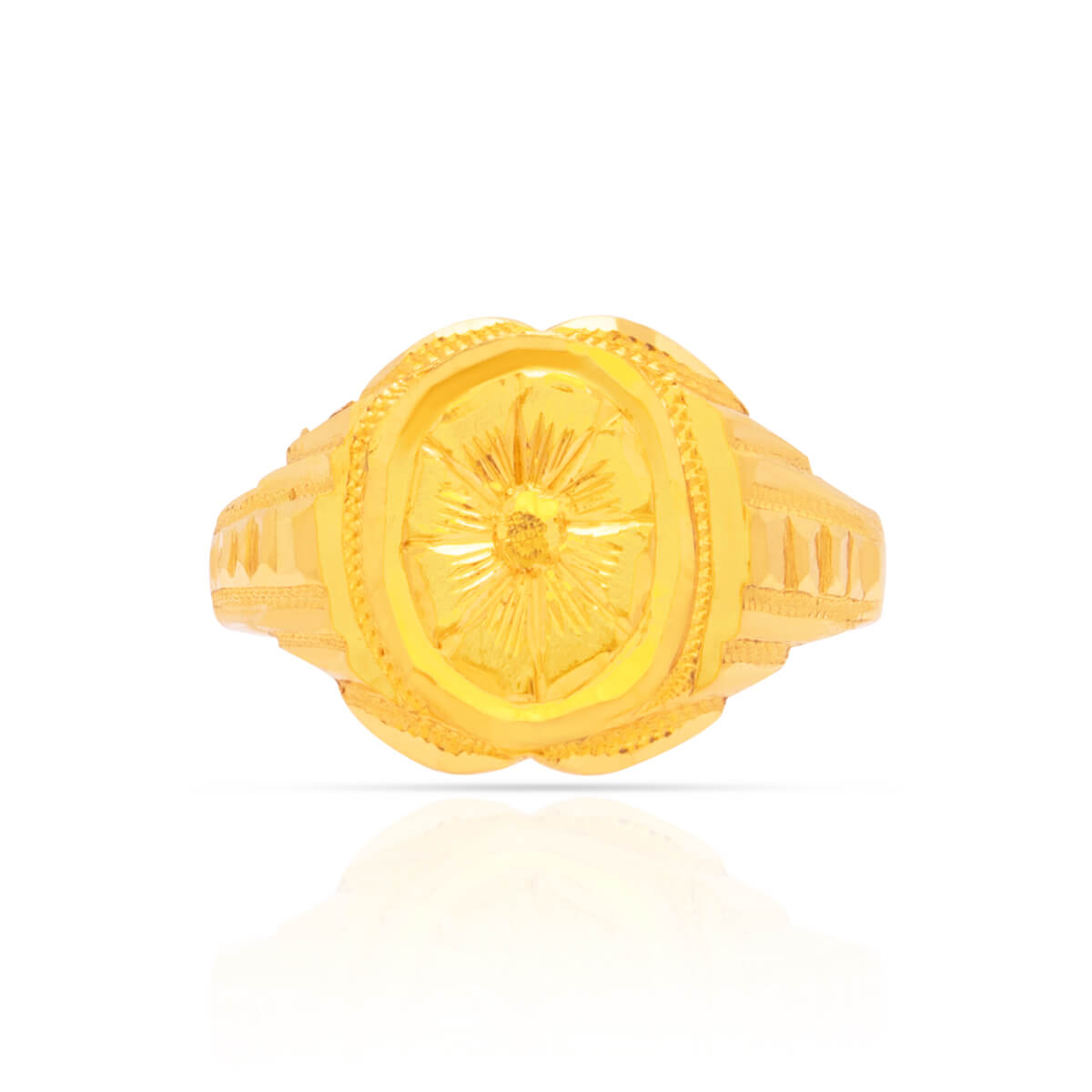 Refined Matte Men 22K Gold Ring