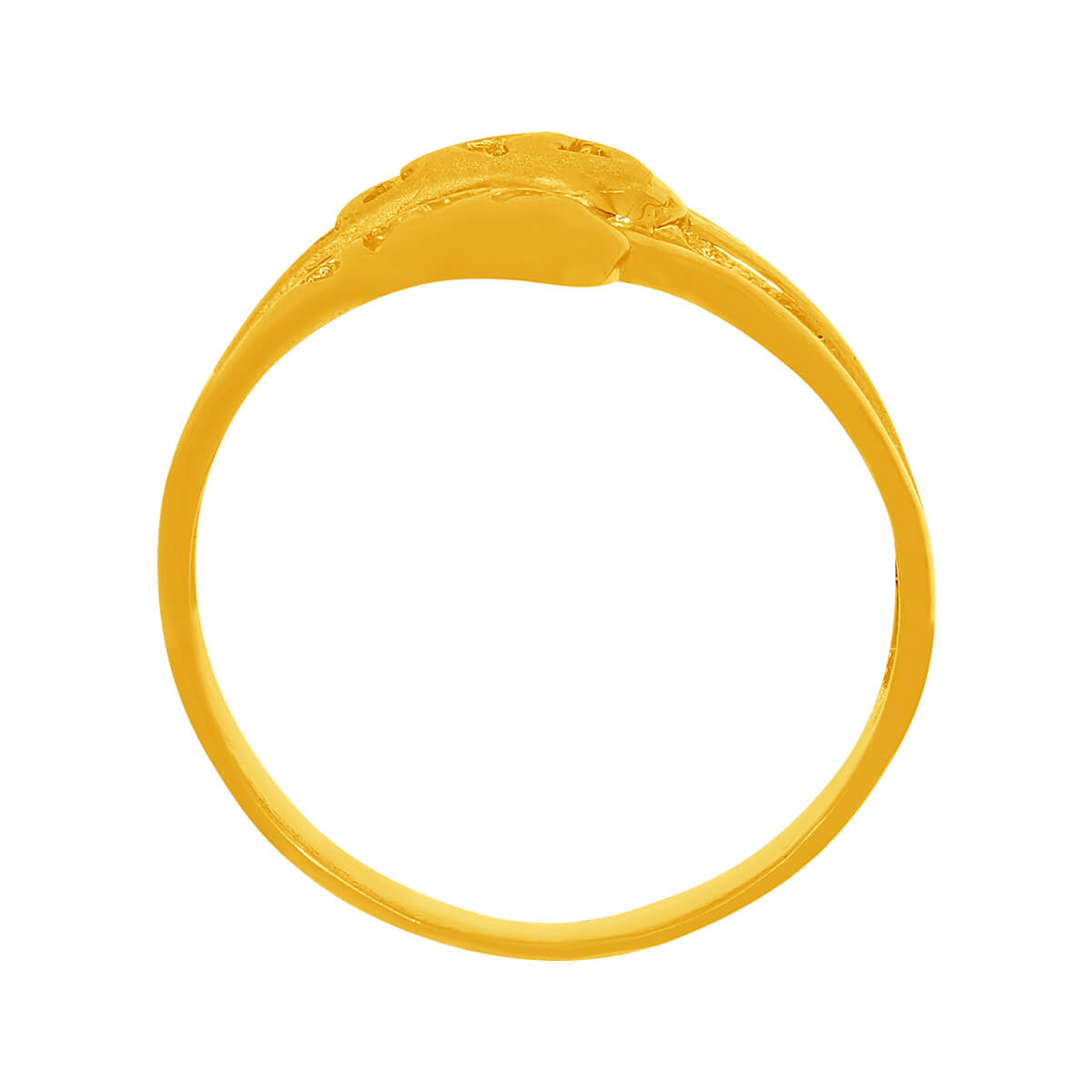 Modern Luxe Motif Gold Ring for Women