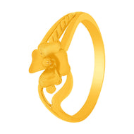 Elegance Rosy Bloom Gold Ring